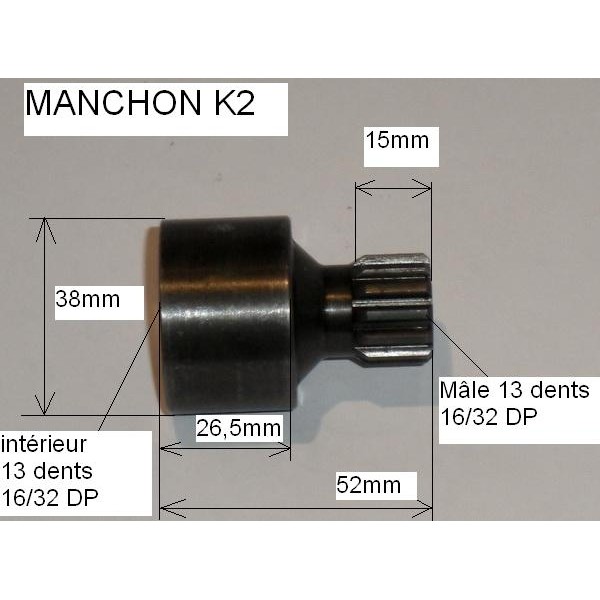 Manchon pour arbre de pompe à engrenage